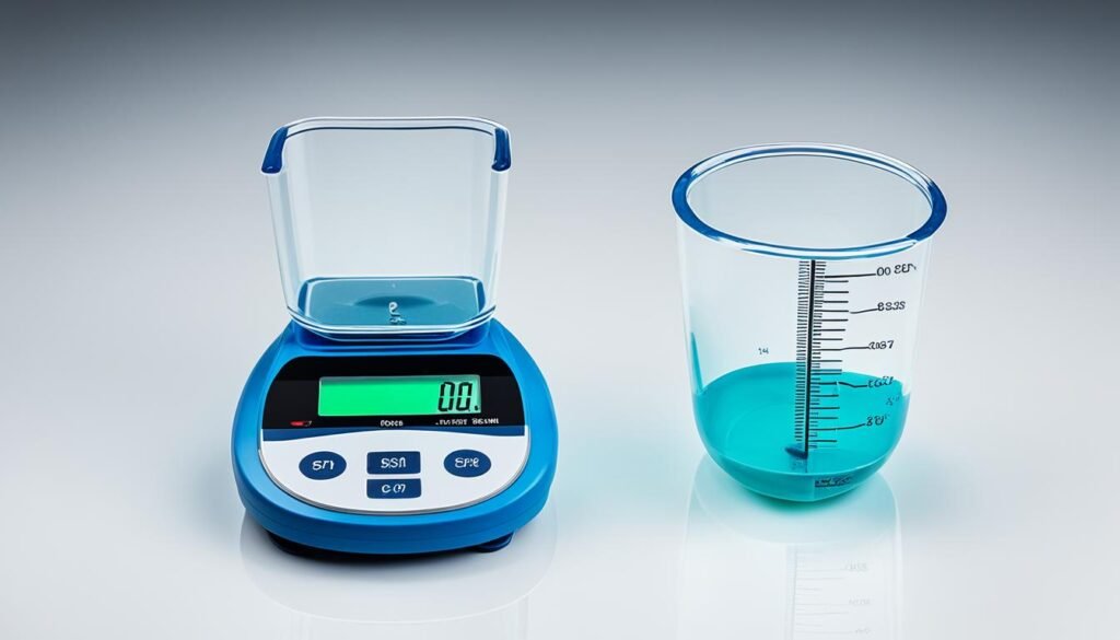 Graduated Mixing Cups and Digital Scale for Resin Measurement